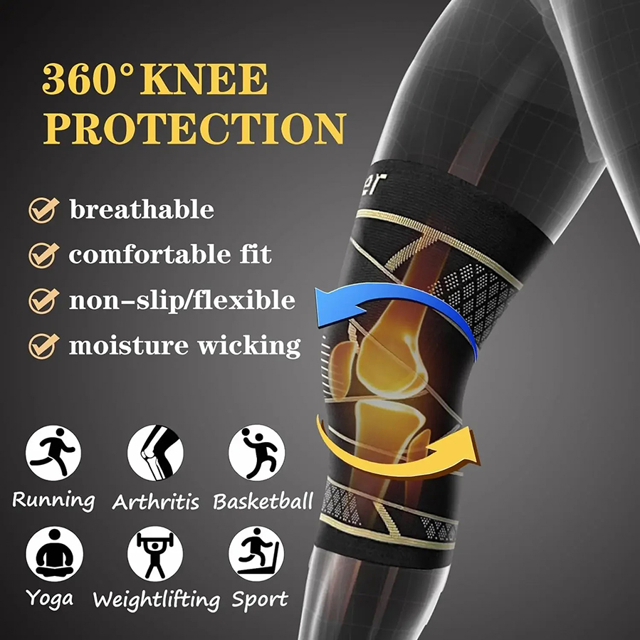دعامة ركبة ضاغطة من ألياف النح - مراجعة Compression Sleeve Calf وسعره